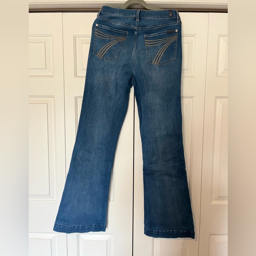 7 For All Mankind Blue Flare Jeans